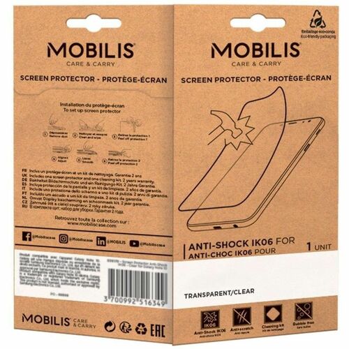 MOBILIS 5H Screen Protector for Zebra - For LCD Mobile Computer - Anti-microbial - Anti-shock, Break Proof, Shock Proof, O