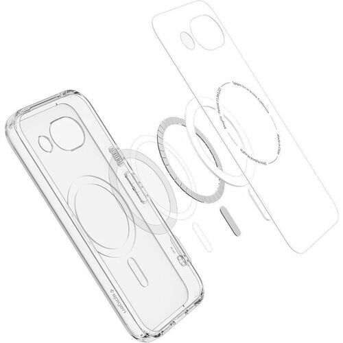 Spigen Ultra Hybrid Case for Google Pixel 10a Smartphone - Clear Graphite - Yellowing Resistant, Drop Resistant, Scratch R