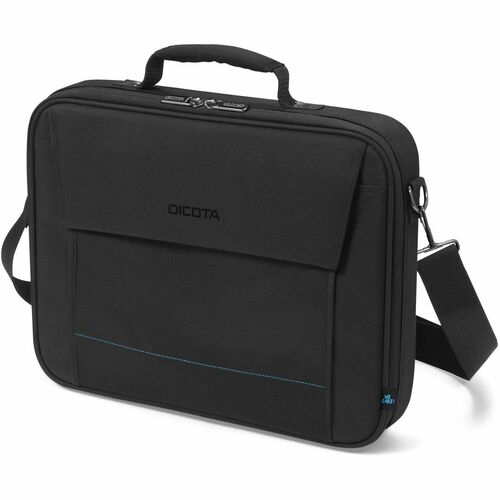 Dicota TWO Tasche für 35,6 cm (14 Zoll) bis 40,6 cm (16 Zoll) Notebook - Schwarz - 300D rPET Polyester Körper - wasserabwe