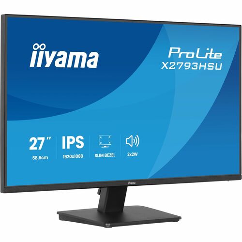 Moniteur LED iiyama ProLite X2793HSU-B1 27" Classe Full HD - 16:9 - Noir mat - 68,6 cm (27") Viewable - Technologie IPS - 