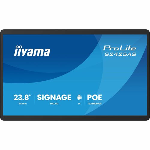 LCD Ecrans à affichages dynamiques iiyama ProLite S2425AS-B1P 604,52 mm - 24 Heures/7 Jours Operation - Tecnologie IPA (In