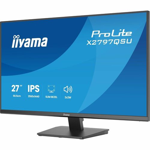 iiyama ProLite X2797QSU-B1 27 Zoll Klasse WQHD LED-Monitor - 16:9 Format - Mattschwarz - 68,6 cm (27 Zoll) Viewable - IPS-