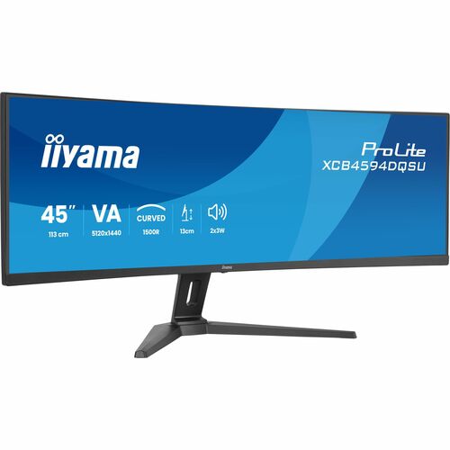 iiyama ProLite XCB4594DQSU-B1 45 Zoll Klasse Dual Quad HD (DQHD) Gekrümmter Bildschirm LED-Monitor - 32:9 Format - Mattsch