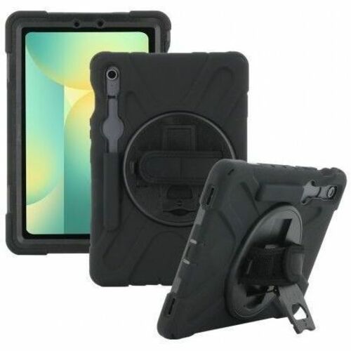 MOBILIS Robust Tasche Samsung Galaxy Tab S10 FE, Galaxy Tab S9, Galaxy Tab S9 FE Tablet - Schwarz - Silikon Außenmaterial 