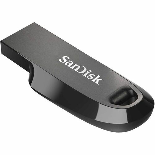 SanDisk Ultra Curve SDCZ550-256G-I35 256 GB USB 3.2 (Gen 1), USB 3.0, USB 2.0 Flash Drive - Black - 100 MB/s Read Speed - 