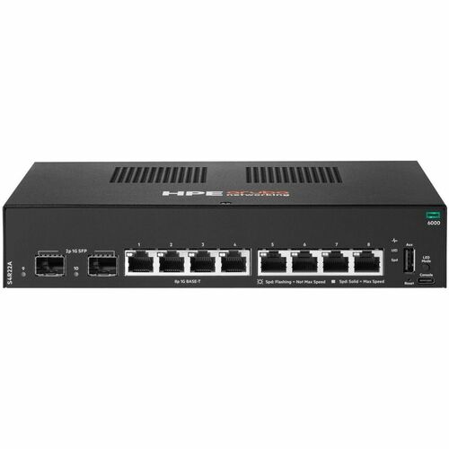 Aruba CX 6000 8 Anschlüsse Verwaltbar Ethernet-Switch - Gigabit-Ethernet - 10/100/1000Base-T, 1000Base-X - 2 Unterstützte 