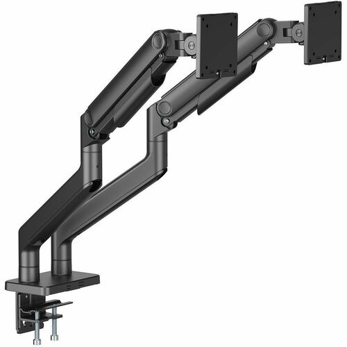 Digitus Tischhalterung für Monitor, Flachbildschirm, Gekrümmte Bildschirmanzeige - Schwarz - Höhenverstellbar - 2 Unterstü