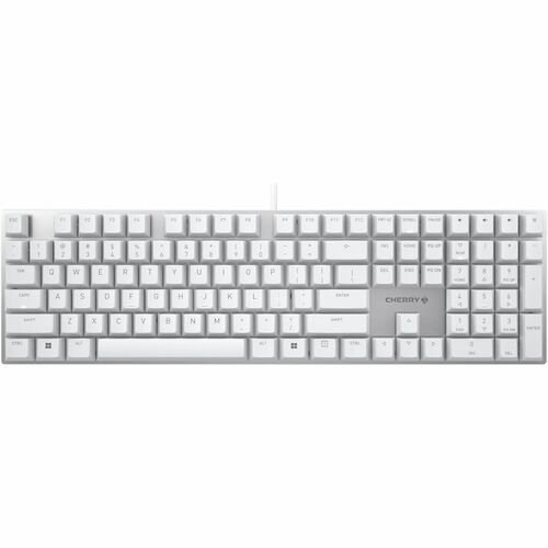 CHERRY KC 200 MX Teclado - Cabo Conectividade - USB tipo A Interface - Inglês (EUA) - Branco, Prata - Mecânica/MX Interrup