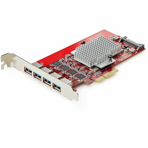 StarTech 4-Port USB-A PCIe Card, USB 3.2 10Gbps, USB PCI Express Expansion Card, 4x Independent USB Controllers, TAA-Compl