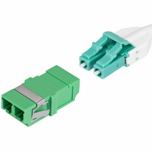 StarTech LC to LC Coupler 10 Pack, OS2 Single Mode SC Footprint LC Fiber Optic Coupler without Flange, LC/APC Duplex Adapt