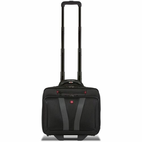 SwissGear Granada Pro 602684 Carrying Case (Roller) for 17" Notebook - Black - Polyester Body - Telescoping Handle, Trolle