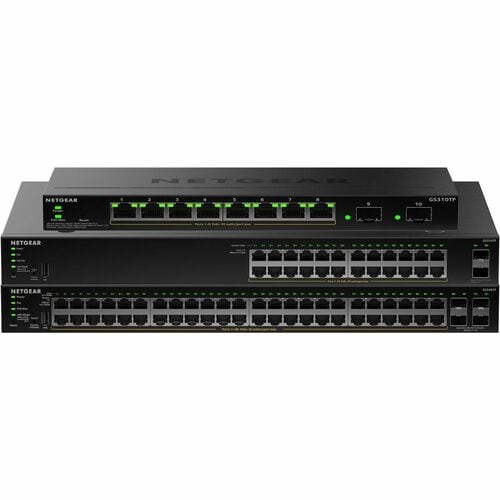 Netgear S350 GS324TPv2 24 Ports Manageable Ethernet Switch - Gigabit Ethernet - 10/100/1000Base-T, 1000Base-X - 3 Layer Su