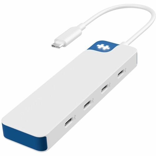 Hyper HyperDrive Flex HD5201BUGL USB-Hub - USB-Typ C - 640 MB/s - Notebook - Desktop - Blau, Weiß - 4 Total USB Port(s) - 