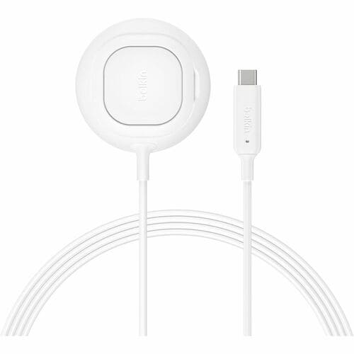 Belkin UltraCharge Induktionsladegerät - Weiß - für iPhone, AirPod, Smartphone, Ohrhörer, Qi2-fähiges Gerät - Eingangsstec