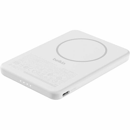 Belkin BoostCharge Stromspeicher - Weiß - für Ohrhörer, iPhone, Smartphone, Qi-fähiges Gerät, USB Typ C Gerät, Kabellose O