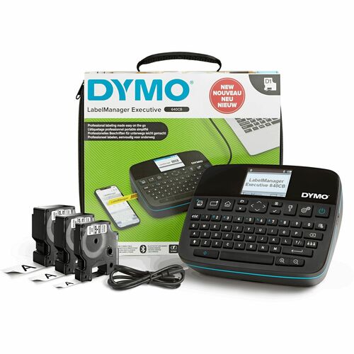 Dymo LabelManager 640 CB Electronic Label Maker - Thermal Transfer - 20 mm/s Mono - Tape6 mm, 9 mm, 12 mm, 19 mm, 24 mm - 
