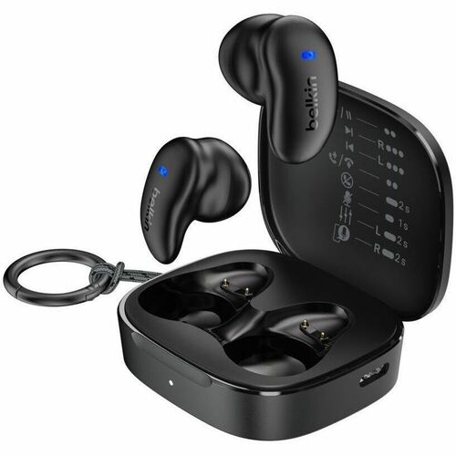 Belkin SoundForm Anywhere AUC014FQBK Earset - Stereo - True Wireless - Bluetooth - Earbud - Binaural - In-ear - Black