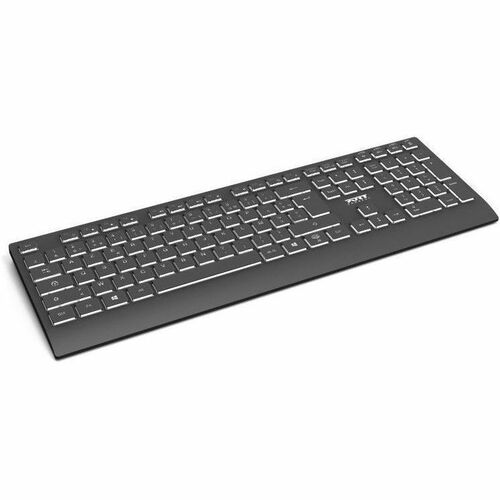 Port Connect Keyboard - Wireless Connectivity - USB Type A, USB Type C Interface - Bluetooth/RF - 10 m - 2.40 GHz - Multim
