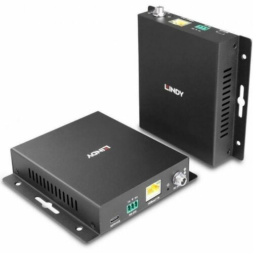 LINDY Video-Extender-Transmitter/Receiver - Verkabelt - Ja - 100 m Reichweite - 2 x Netzwerk (RJ-45) - 10 x USB - 3840 x 2