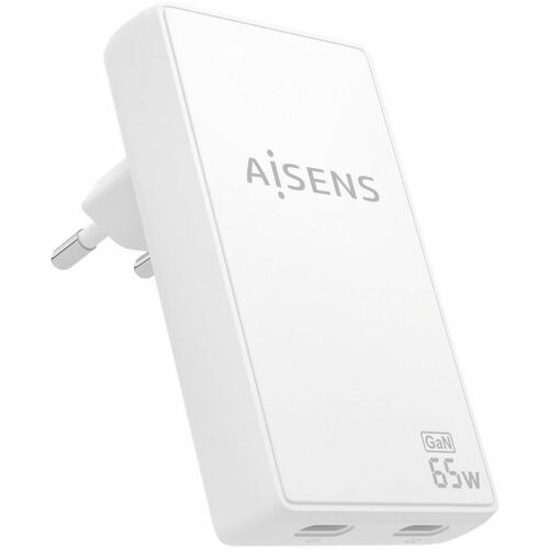 CARGADOR GAN ULTRA DELGADO 65W 2XUSB-C PD3.0 QC4.0 BLANCO