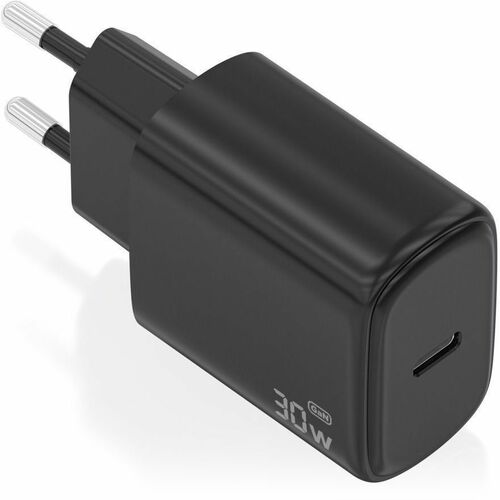 CARGADOR GAN 30W USB-C PD3.0 NEGRO