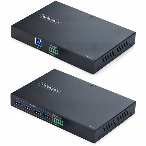 StarTech 4-Port USB 3.0 Extender over Ethernet up to 330ft via Cat6a/Cat7/Cat8 RJ45, Extension Adapter for Remote USB Devi