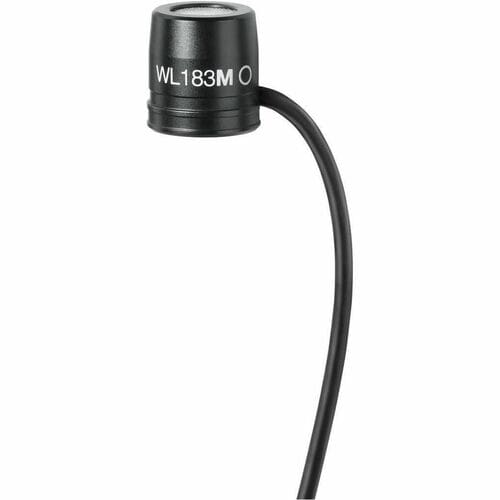 Shure WL183M Wired Condenser, Dynamic Microphone for Transportation - Black - 1.23 m - 70 Hz to 20 kHz - Omni-directional 