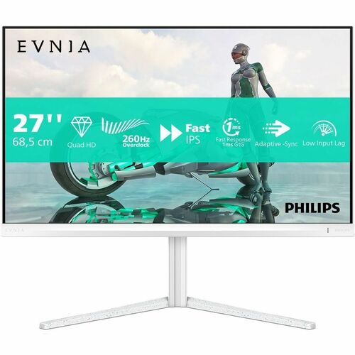 Evnia 27M2N3501PA 27" Class WQHD Gaming LED Monitor - 16:9 - Textured White - 68.6 cm (27") Viewable - Fast IPS - WLED Bac