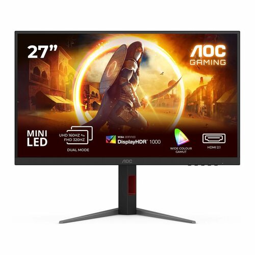 AOC U27G4XM 27" Class 4K UHD Gaming Mini LED Monitor - 16:9 - Black, Red - 68.6 cm (27") Viewable - Fast IPS - Mini LED Ba
