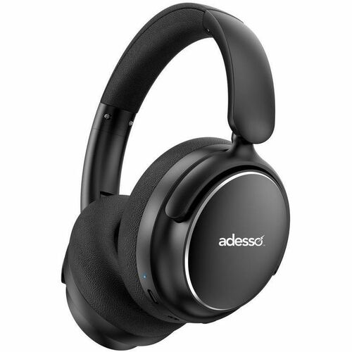 Adesso Xtream P800 Wired/Wireless Over-the-head Headset - Black - 914.4 cm - Bluetooth - Noise Canceling