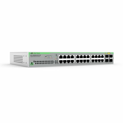 Allied Telesis GS950 V2 AT-GS950/28 V2-30 24 Ports Ethernet Switch - Gigabit Ethernet - 10/100/1000Base-T, 100Base-FX, 100