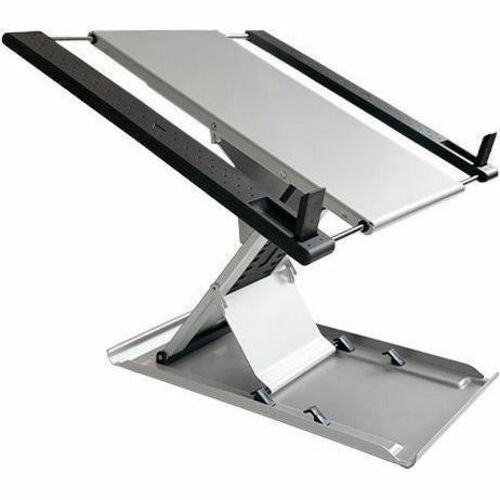 Mousetrapper Height Adjustable Notebook Stand - 32 cm Height x 28.2 cm Width - Aluminium - Silver - For Notebook, Office, 