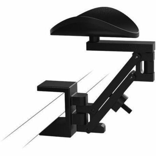 Mousetrapper Armrest - 30 mm - 90 mm Adjustable Height - Clamp Mount - Artificial Leather, Aluminium