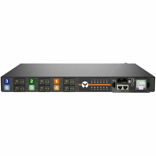 Vertiv Geist PowerIT MGR5M1R6-12CF13-3PS56B2H10-S PDU - Monitored - IEC 60309 3P + N + E (IP44) - 12 x Combination C13/C19