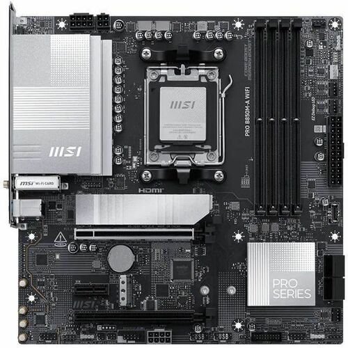 MSI B850M-A WIFI Gaming Desktop Motherboard - AMD B850 Chipset - Socket AM5 - Micro ATX - Ryzen 9, Ryzen 7 Processor Suppo
