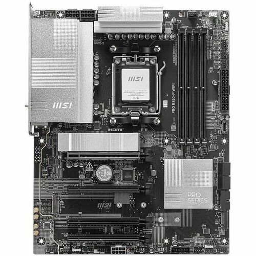 MSI B850-P WIFI Gaming Desktop Motherboard - AMD B850 Chipset - Socket AM5 - ATX - Ryzen 9, Ryzen 7 Processor Supported - 