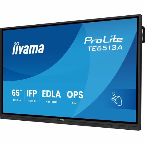 iiyama ProLite TE6513A-B2AG 1638,30 mm 4K UHD LCD Collaboration Display - Rockchip Cortex A72 + A53 - 8 GB - Touchscreen -