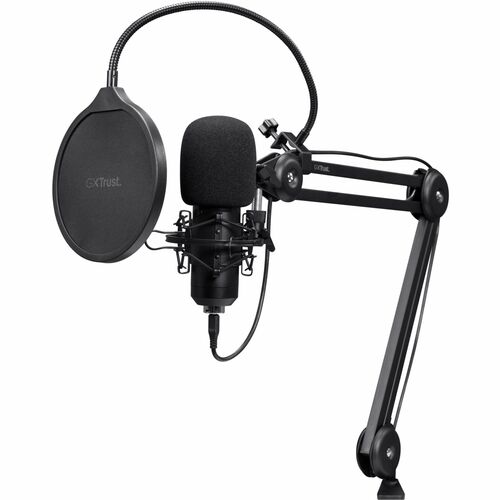 Microphone EMITA II+ avec bras articulé - GXT270-Filtre Anti-Pop et Anti-Vent, Gamer USB Micro avec Directivité Cardioïde 
