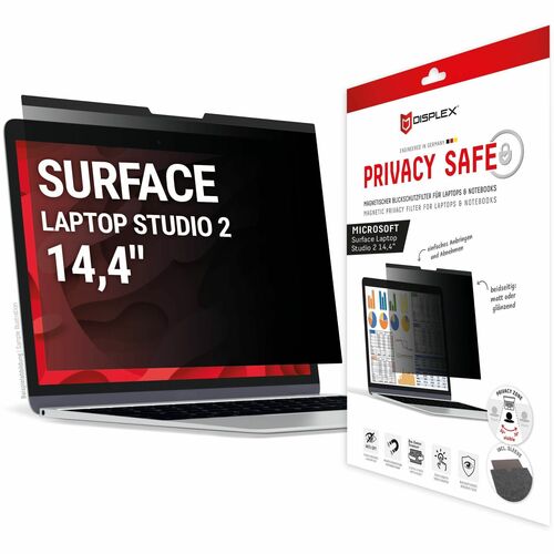 Displex Privacy Safe 3H Polyethylenterephthalat (PET) Blendfrei Blickschutzfilter für Microsoft - für 36,6 cm (14,4 Zoll) 