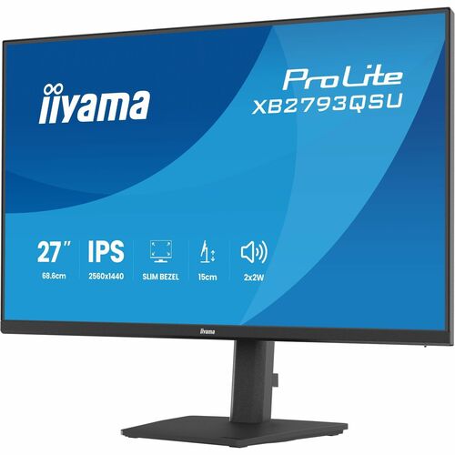 iiyama ProLite XB2793QSU-B1 27 Zoll Klasse WQHD LED-Monitor - 16:9 Format - Mattschwarz - 68,6 cm (27 Zoll) Viewable - IPS