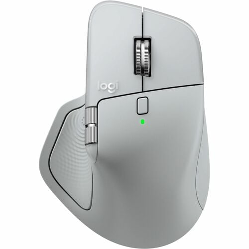Logitech MX Master 4 Mouse - Bluetooth/Radio Frequency - USB Type C, USB Type A - Darkfield - 8 Button(s) - Pale Gray - Wi