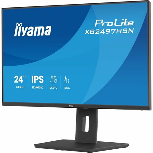 iiyama ProLite XB2497HSN-B1 24" Class Full HD LED Monitor - 16:9 - Matte Black - 60.5 cm (23.8") Viewable - In-plane Switc