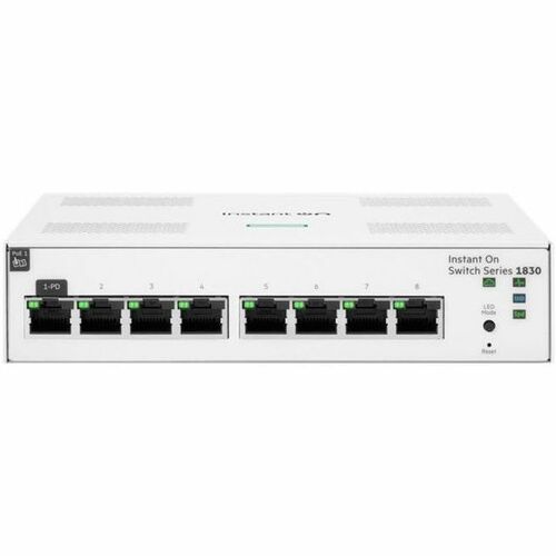 Aruba Instant On 1830 8 Ports Manageable Ethernet Switch - Gigabit Ethernet - 10/100/1000Base-T - 2 Layer Supported - 8.09