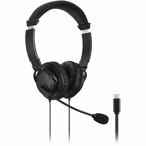 Kensington Classic Wired Over-the-head Stereo Headset - Black - Binaural - Circumaural - 20 Hz to 20 kHz - 182.9 cm Cable 