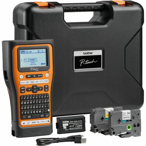 Brother P-touch PT-E560BTVP Electronic Label Maker - Thermal Transfer - 30 mm/s Mono - 14 Fonts - 180 dpi - Tape, Heat Shr