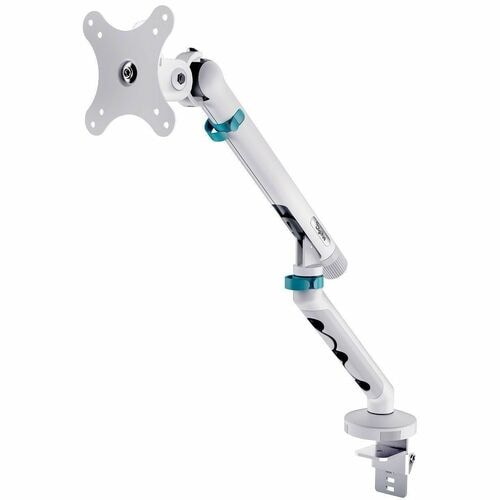 Digitus Desk Mount for Monitor, Flat Panel Display, Curved Screen Display - White - Height Adjustable - 1 Display(s) Suppo