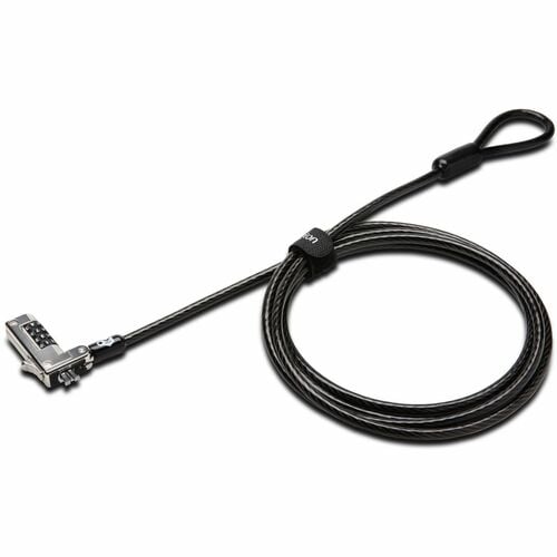 Kensington Slim NanoSaver Cable Lock For Notebook, Computer - Resettable - 4-wheel - Combination Lock - Carbon Steel - For