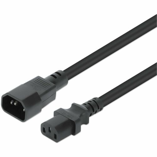 Power Cord/Cable, C14 Male to C13 Female (kettle lead), Monitor to CPU, 3m, 10A, Black, Lead, Lifetime Warranty - For PDU,