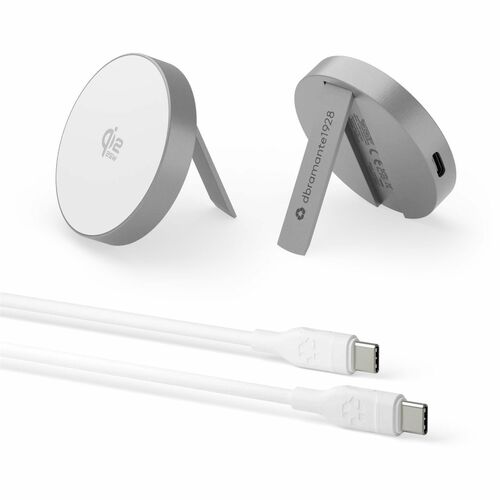 dbramante1928 ApS RE-CHARGE Induction Charger - Aluminium - For Qi2-enabled Device, MagSafe-enabled Device - Input connect