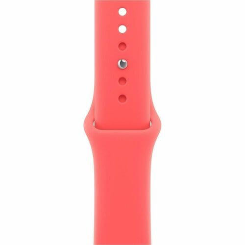 Apple Adjustable Smartwatch Band - Medium (M)/Large (L) - Pin-and-tuck Attachment - Bright Guava - Fluoroelastomer